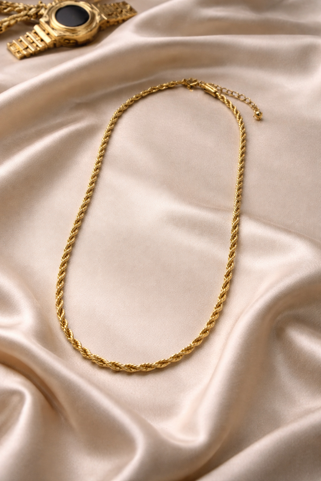 Goldene Rope Chain Halskette – Edelstahl, elegant & zeitlos