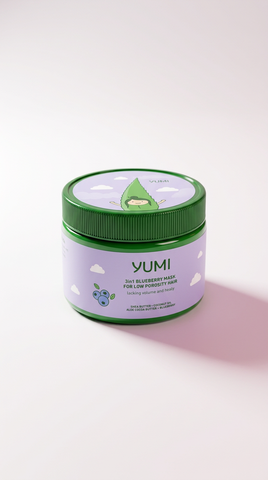 YUMI 3in1 Blueberry Hair Mask – Intensive Pflege für feines, volumenloses Haar 🍇