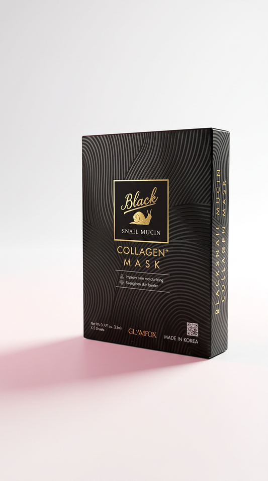 Black Snail Mucin Collagen Mask – Intensive Repair & Glow 5 Stk✨