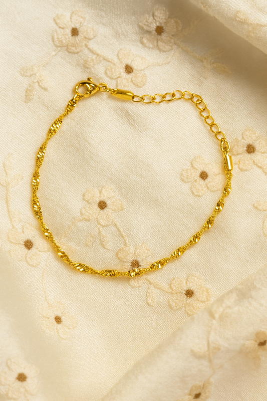 Armband fein verarbeitet aus Edelstahl Gold und Silber ✨