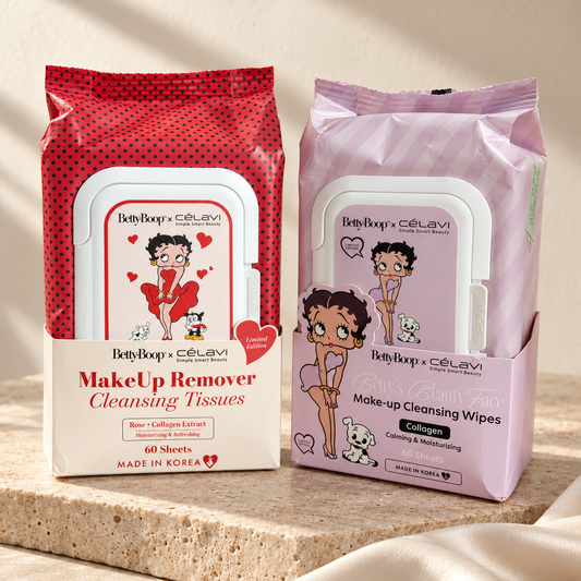 Betty Boop x célavi Make-up Remover Cleansing Tissues / Wipes – Limited Edition