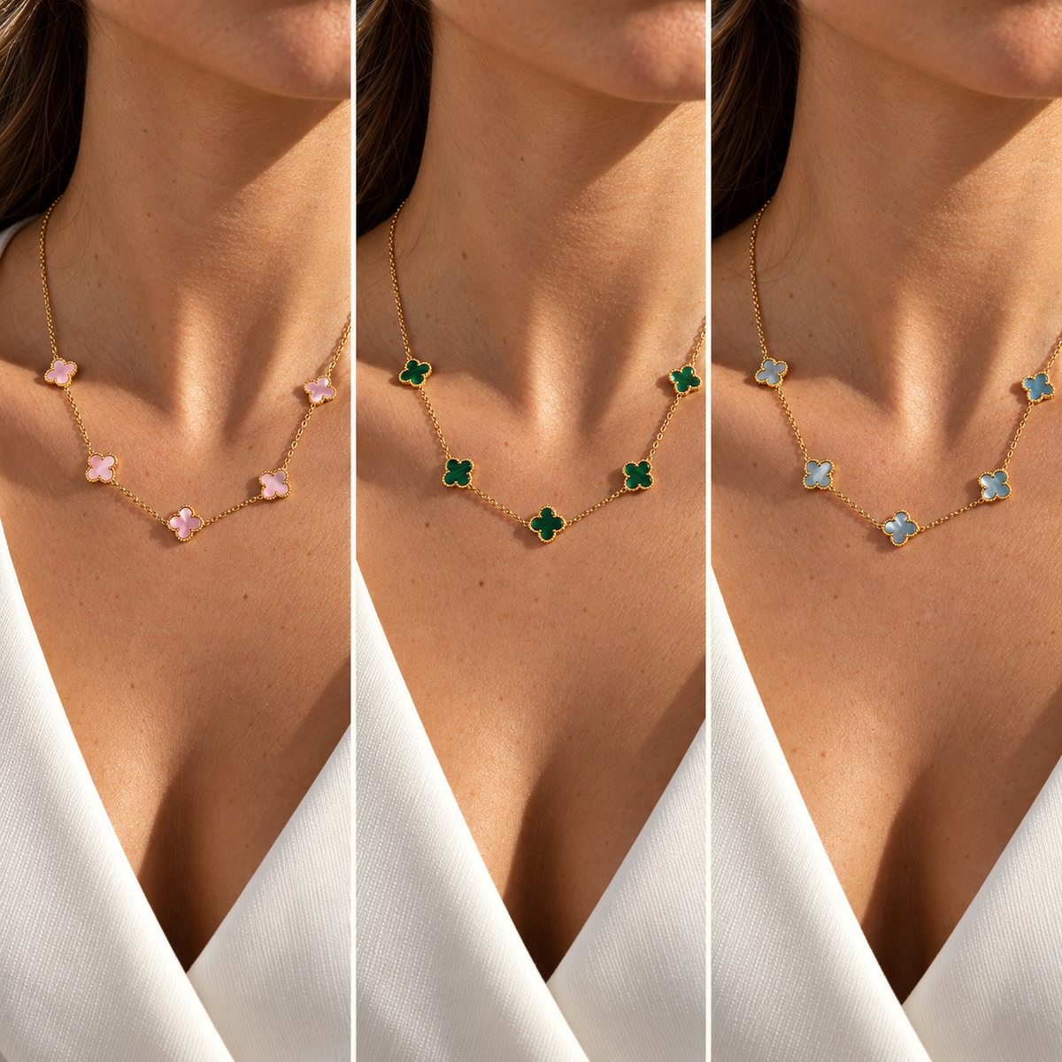 Clover Glow – Kleeblatt-Halskette