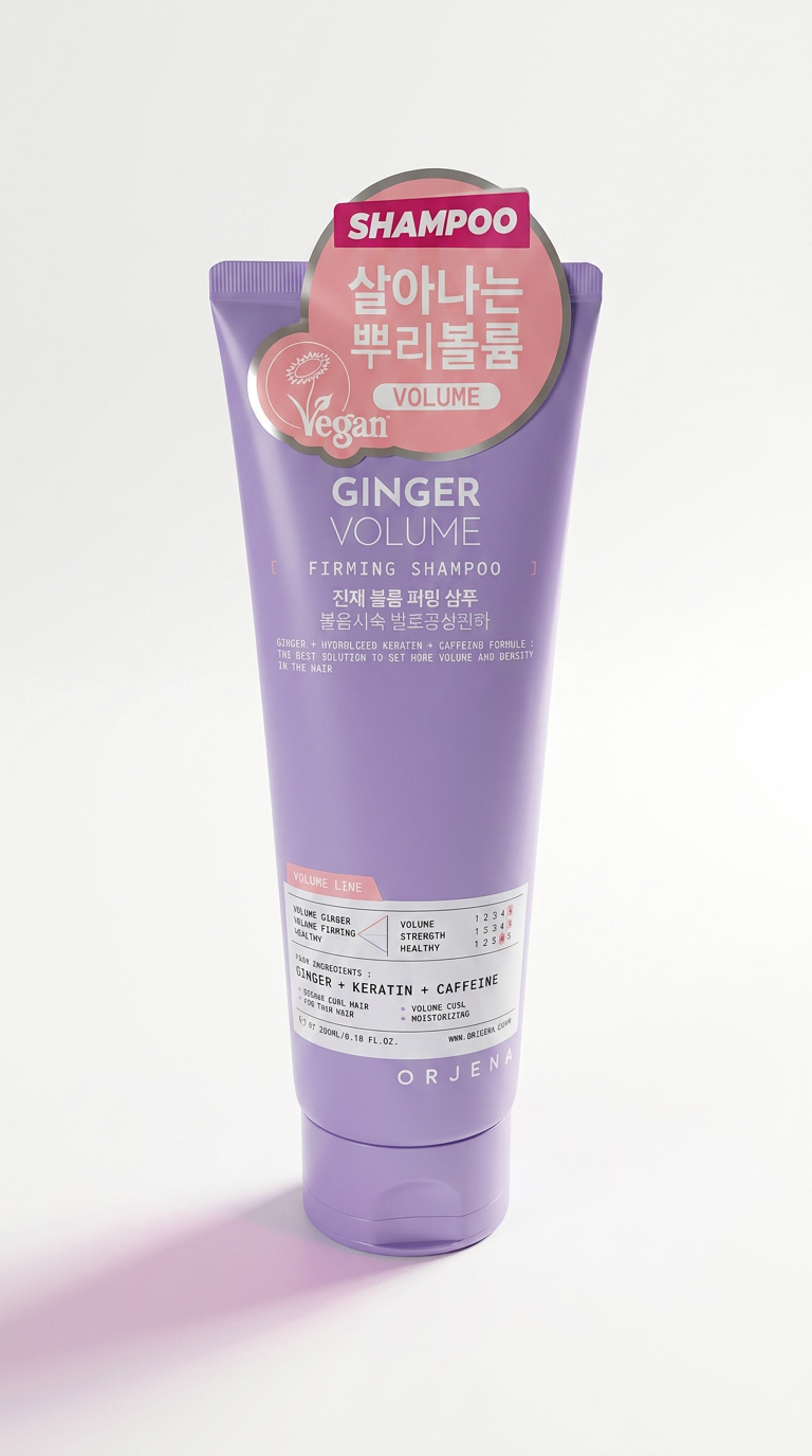 Ginger Volume Shampoo mit Keratin & Koffein – Für sichtbar mehr Volumen & kräftiges Haar 200ml🌿
