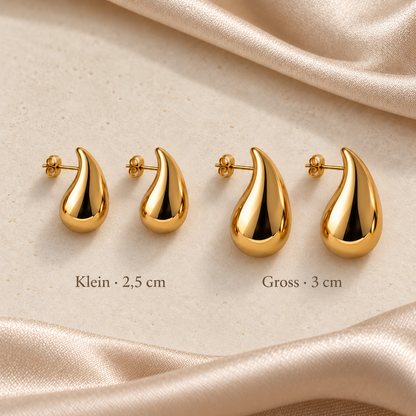 Grosse Edelstahl-Ohrringe „Golden/SilverDrop“ 💧