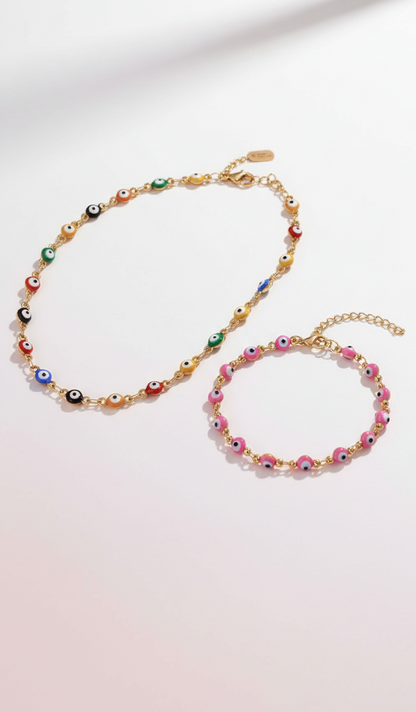 Colorful Evil-Eye – Halskette oder Armband