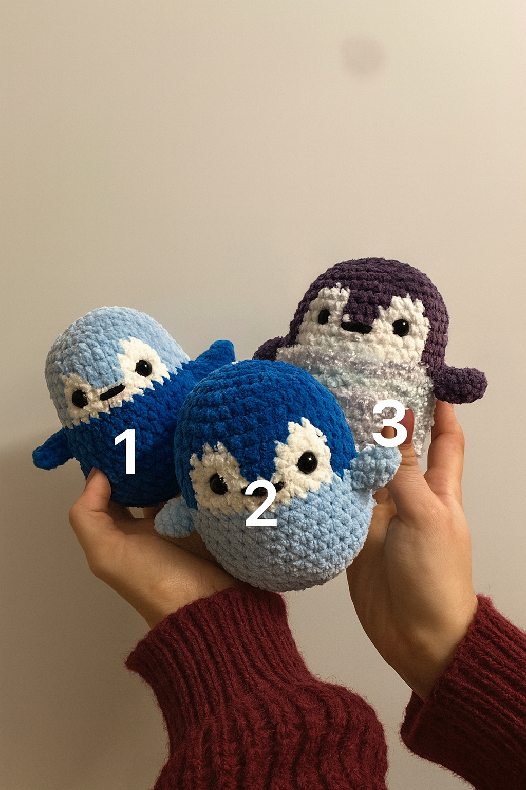 🐧 Handgemachter Pinguin – Einzelstück (Nr. 1–3)