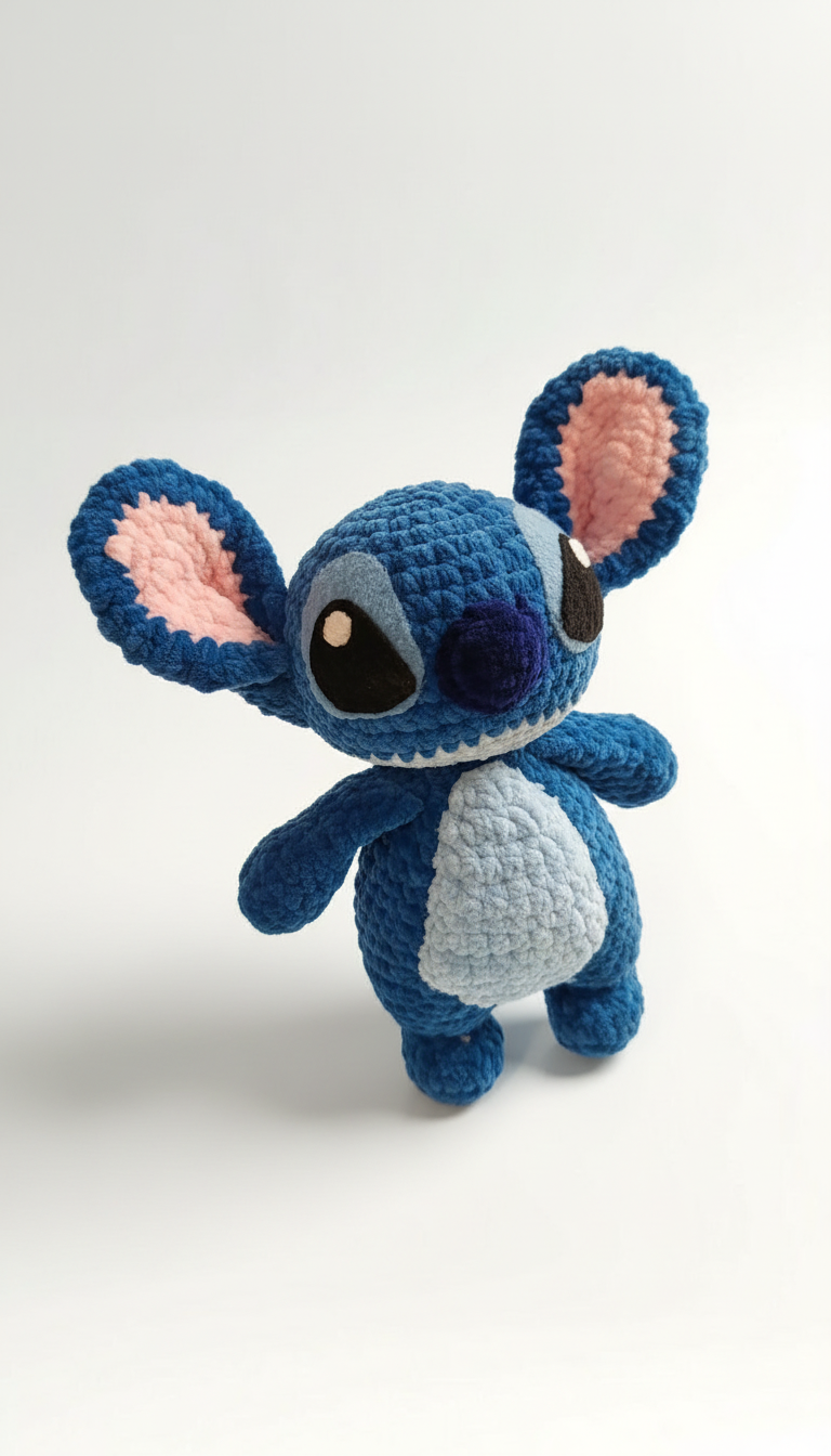 Gehäkelter Blau-Plüschfreund – Handgemacht & super weich