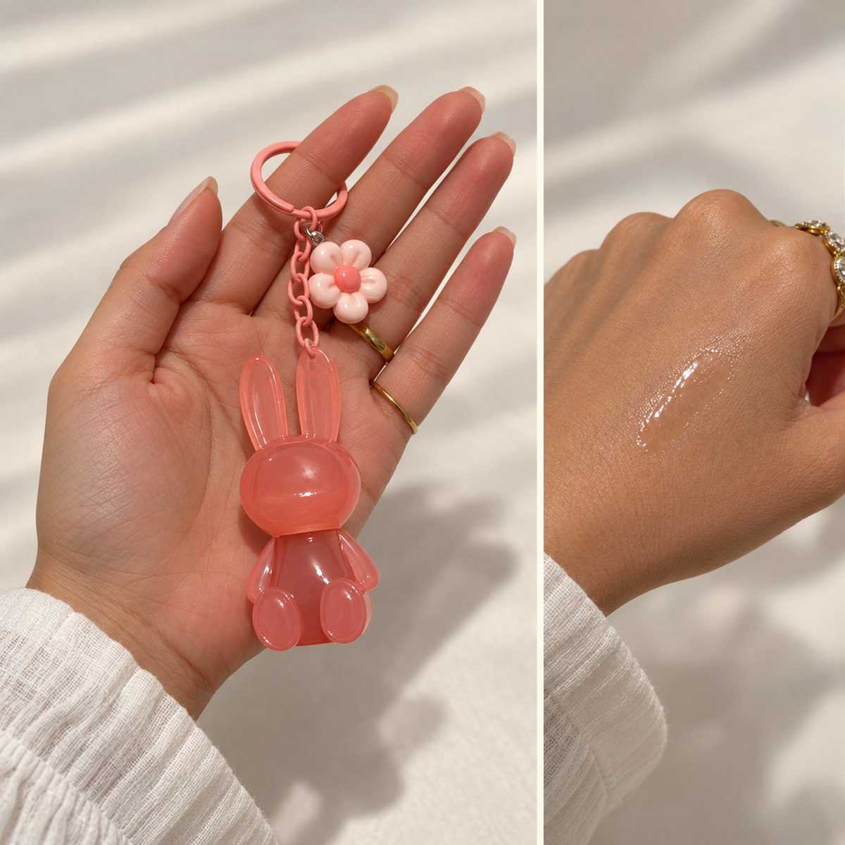 «Bunny Gloss» – Transparenter Gloss mit Häschen-Anhänger