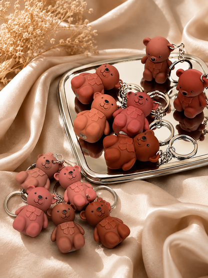 🧸 Teddy Lip Tint Schlüsselanhänger – Nude Tones Kollektion (Bald Verfügbar)