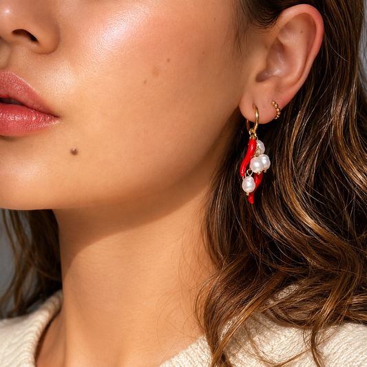 ❤️ Corallo Perla Ohrringe – Edelstahl