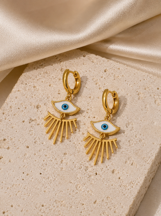 Evil Eye Ohrringe aus Edelstahl – Schutz & Style in einem ✨