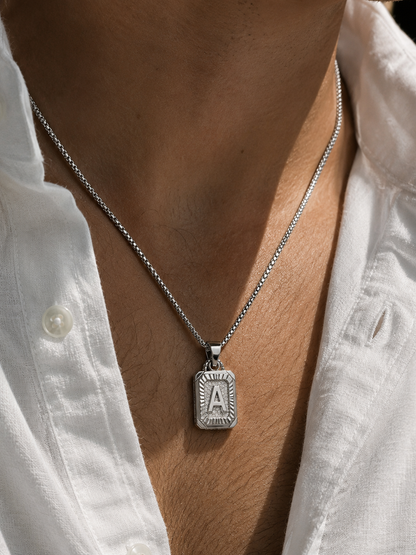 Edelstahl Initialen-Halskette Unisex ✨