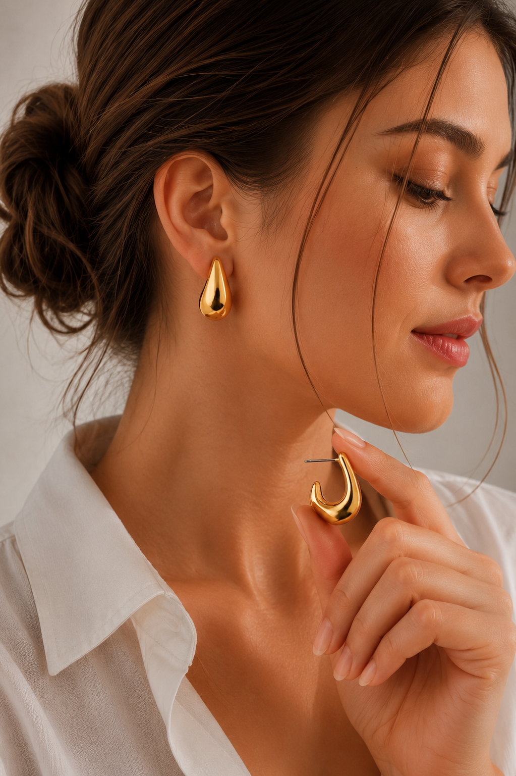Edelstahl-Ohrringe „Drop“ Gold oder Silber💧