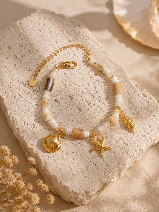🌊 Seestern & Muschel Armband – Sommerliche Beach-Vibes für dein Handgelenk ✨