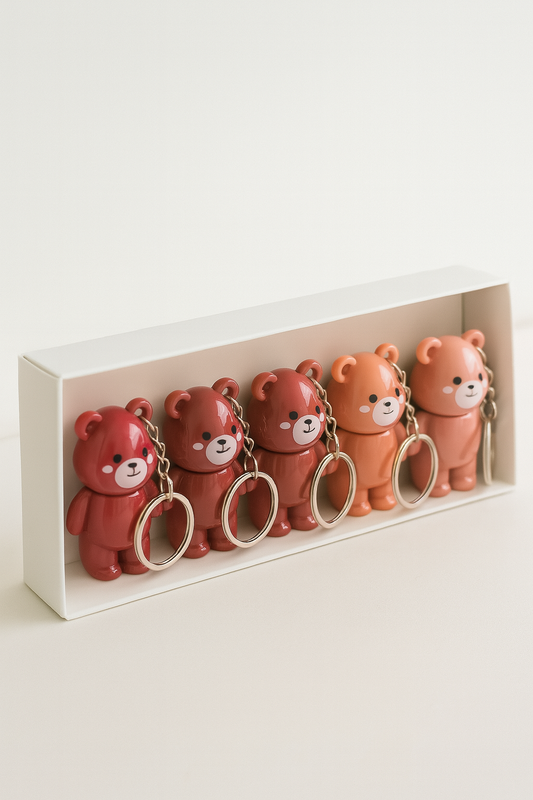 Teddybär-Schlüsselanhänger mit mattem, wasserfestem Lippenstift 🧸💄