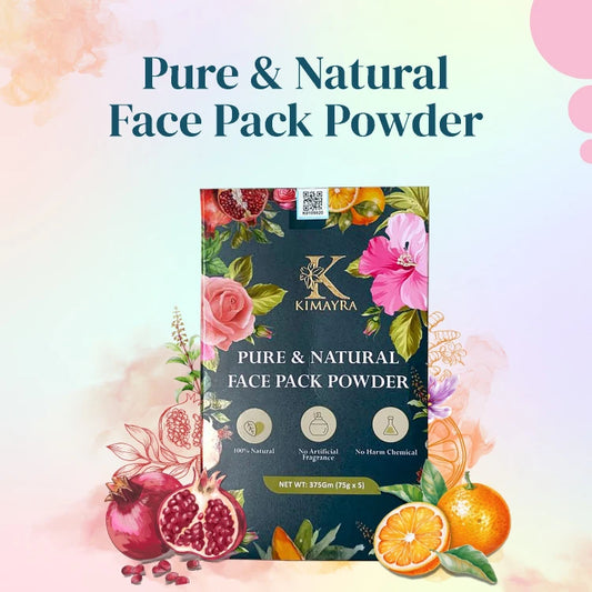 🌸 Kimayra Pure & Natural Face Pack Powder – 5er Set Gesichtsmasken 🌸
