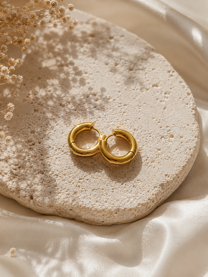Goldene Creolen – Edelstahl