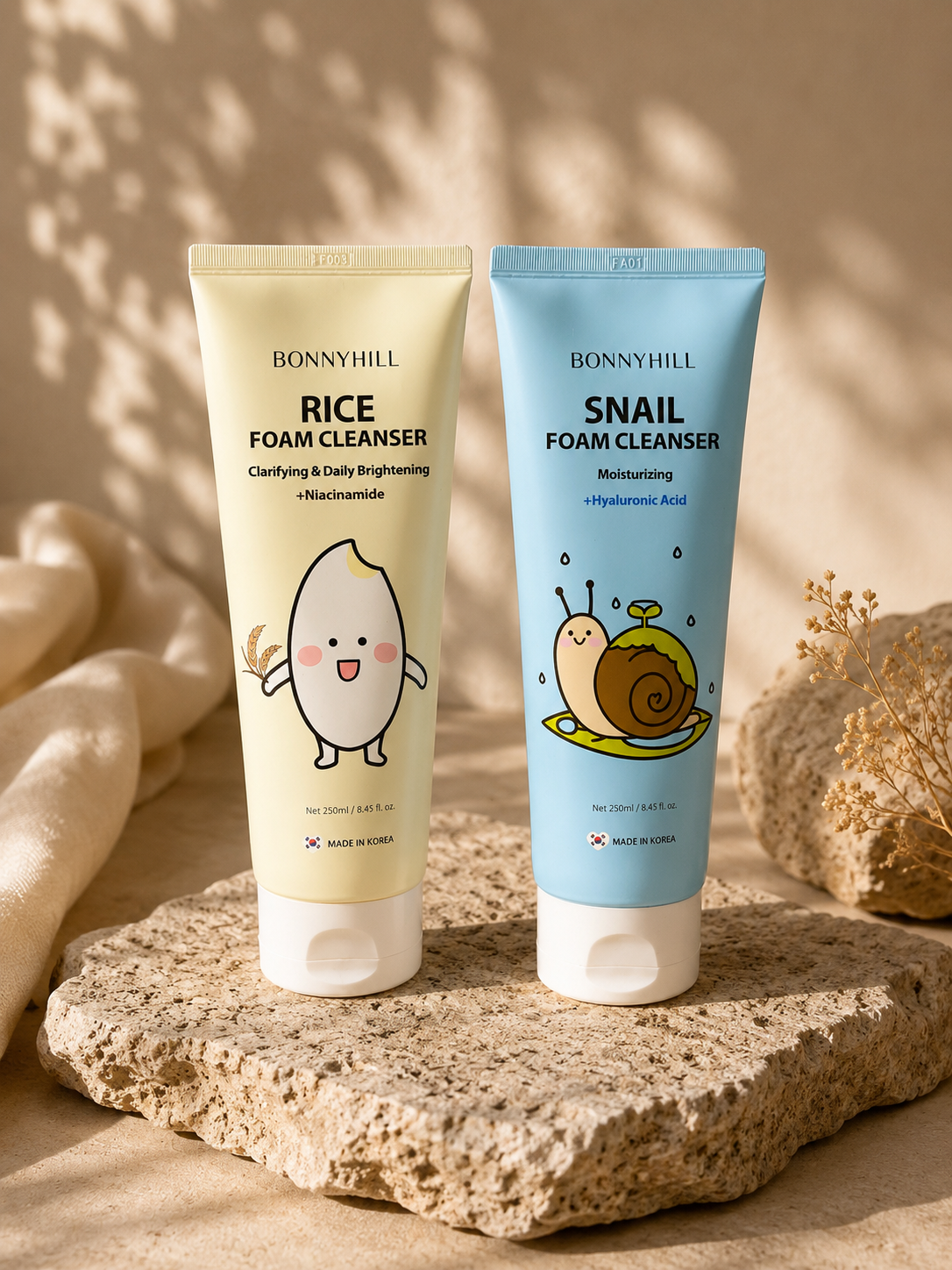 BONNYHILL Foam Cleanser – Rice & Snail (250 ml)