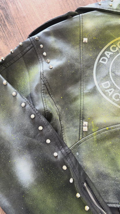 DACOSTAS REM – Handgefertigte Statement Lederjacke S-M ✨